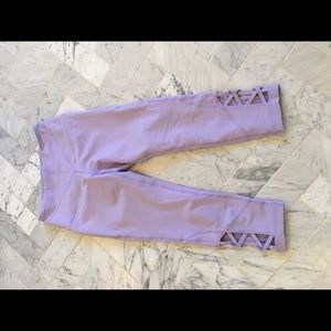 Zella Latice High Rise Crop Leggings XS